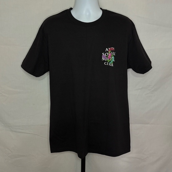Large - Authentic Anti Social Social Club Thorns Kkoch Black NWT - Picture 2 of 2